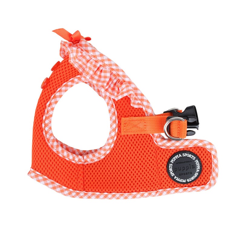 Puppia Vivien Vest Dog Harness Step-in All Season Mesh Cute No Pull No Choke Walking Training for Small Dog, Orange, Medium - Image 1